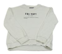 Bílá mikina s nápisy C&A