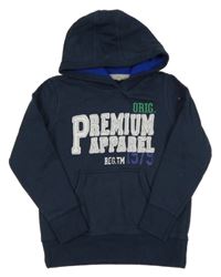 Tmavomodrá mikina s nápisy a číslem a kapsou a kapucí Pepperts!