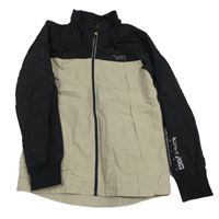 Černo-béžová šusťáková jarní bunda s čísly H&M