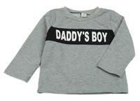 Šedo-černá melírovaná mikina s nápisem SHEIN