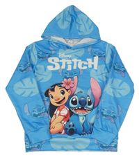 Modrá mikina se Stitchen a Lilo Pelekai a kapucí Disney