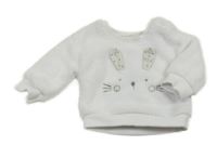 Bílá plyšová mikina se zajíčkem George