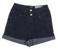 Tmavomodré riflové kraťasy New Look