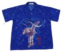 Safírová košile s čínským drakem