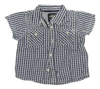 Tmavomodro-bílá kostkovaná košile H&M