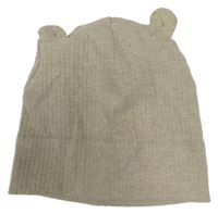 Kávová melírovaná čepice s oušky H&M