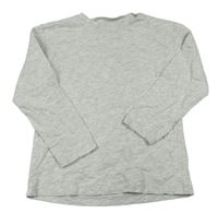 Světlešedé melírované oversize triko Zara