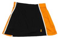 Černo-oranžová sportovní sukně se všitými kraťasy Falcon 