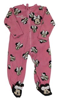 Starorůžový fleecový overal s Minnie Primark