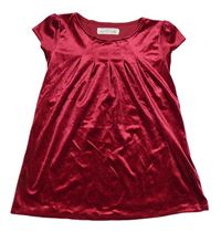 Červené sametové šaty H&M
