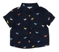 Tmavomodrá košile s dinosaury Primark