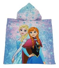 Modro-lila osuškové pončo s Frozen a kapucí Disney