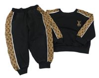 2set - Černo-hnědá mikina + tepláky Louis Vuitton