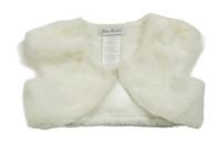 Smetanové kožešinové podšité bolerko