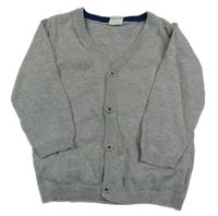 Šedý melírovaný propínací svetr H&M
