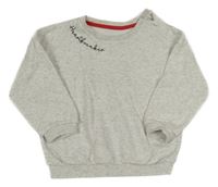 Světlešedá melírovaná mikina s nápisem Matalan