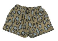 Hnědé vlněné kraťasy s leopardím vzorem Next