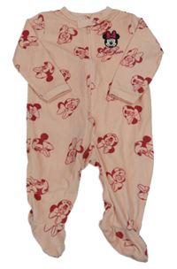 Růžový plyšový overal s Minnie Primark