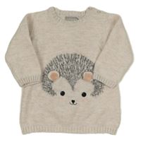 Béžové melírované svetrové šaty s ježkem Primark