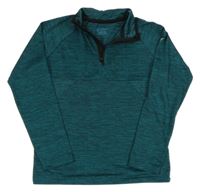 Tmavozelená melírovaná sportovní mikina Primark