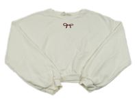 Smetanová crop mikina s mašlí H&M