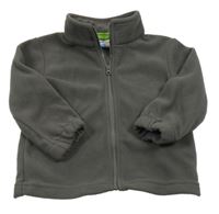 Tmavošedá fleecová propínací mikina Topomini