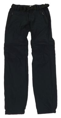 Černé outdoorové kalhoty s odepínacími nohavicemi a páskem CMP