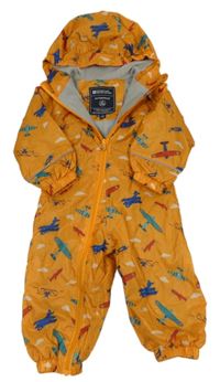 Okrová šusťáková lehce zateplená funkční kombinéza s letadly a kapucí Mountain Warehouse