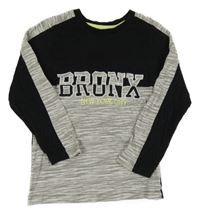 Černo-šedé triko s nápisem Matalan