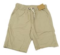 Nové - Béžové plátěné kraťasy Dunnes