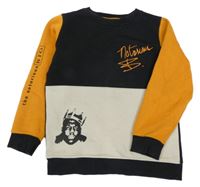 Černo-šedo-medová mikina s nápisem a rapperem - The Notorious Big River Island