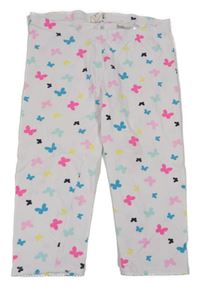 Bílé capri legíny s motýly H&M