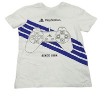 Bílo-modré tričko s ovladačem - PlayStation George