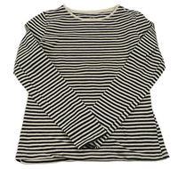 Černo-bílé pruhované triko H&M