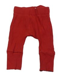 Červené žebrované legíny Primark