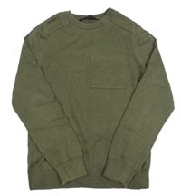 Khaki lehký svetr s kapsou George