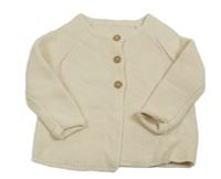 Smetanový propínací svetr George