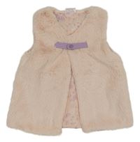 Světlerůžová kožešinová podšitá vesta Pep&Co