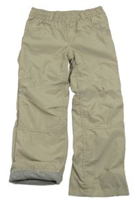 Béžové šusťákové podšité kalhoty C&A