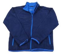 Tmavomodrá fleecová propínací mikina 