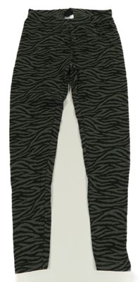 Zeleno-černé vzorované legíny Y.F.K.