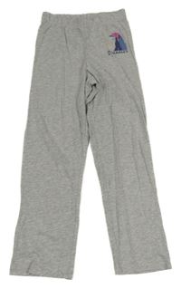 Šedé melírované pyžamové kalhoty s potiskem 