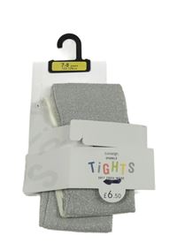 Nové - stříbrno-smetanové třpytivé silonky George