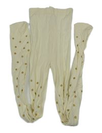 Smetanové silonky se zlatými puntíky M&S