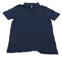 Tmavomodré polo tričko H&M