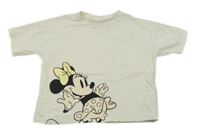 Smetanové oversize tričko s Minnie Disney