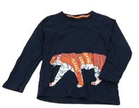 Tmavomodré triko s tygrem M&S