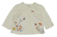 Nové - bílé triko s výšivkami Nutmeg