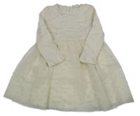 Smetanové úpletové šaty s tylovou sukní Primark