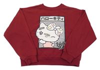 Vínová mikina s Hello Kitty 